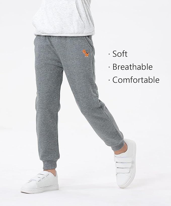GFQLONG Toddler Boys 3 Pack Cotton Active Jogger Pants,Kids Cartoon Sweatpants Casual Lounging Bottoms