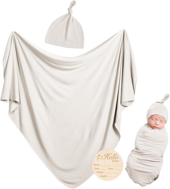 BubblePanda Rayon Made from Bamboo Newborn Swaddle Blankets 47 x 47 Inch | Baby by Unknown