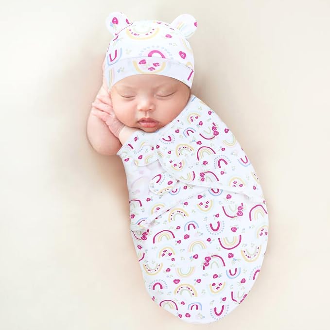 Dizila 2 Sets Adjustable Soft Cotton Blend Newborn Infant Baby Girl Receiving - Image 5