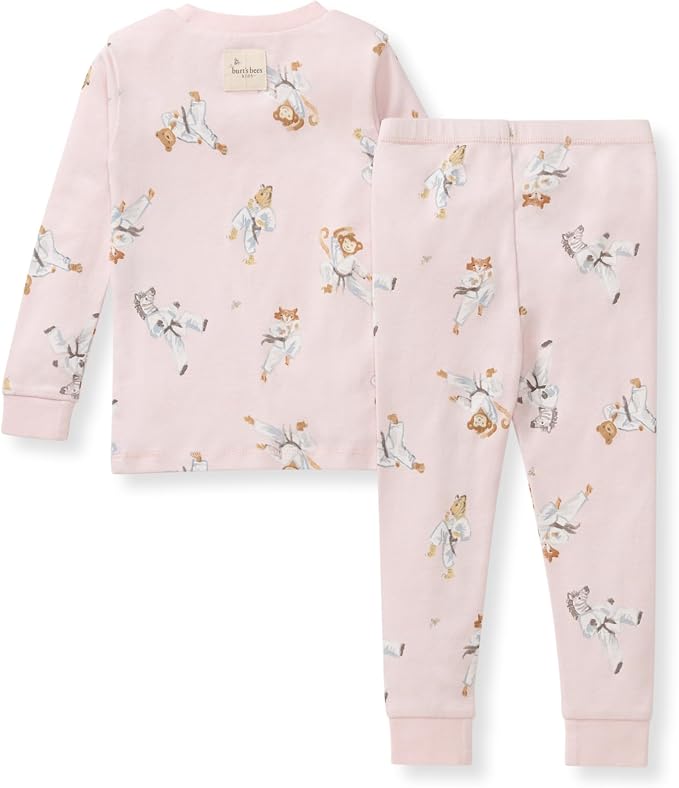 Burt's Bees Baby Girls Organic Cotton Pajamas, Toddler PJ Set, 2-PC | Soft - Image 2
