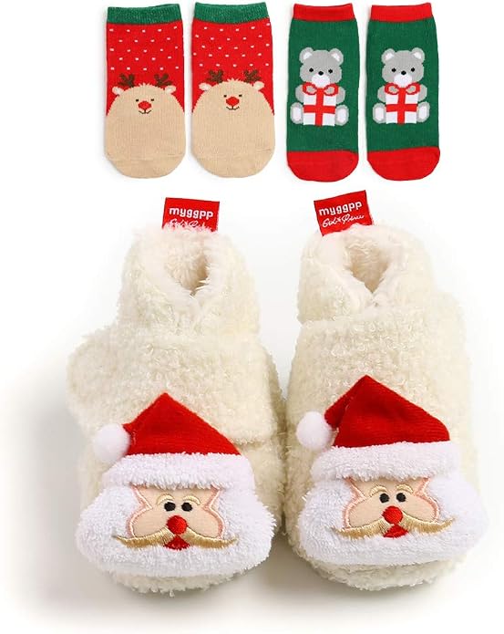 Ohwawadi Infant Baby Slippers Girls Boys Booties Warm Baby Socks Shoes Newborn - Image 5