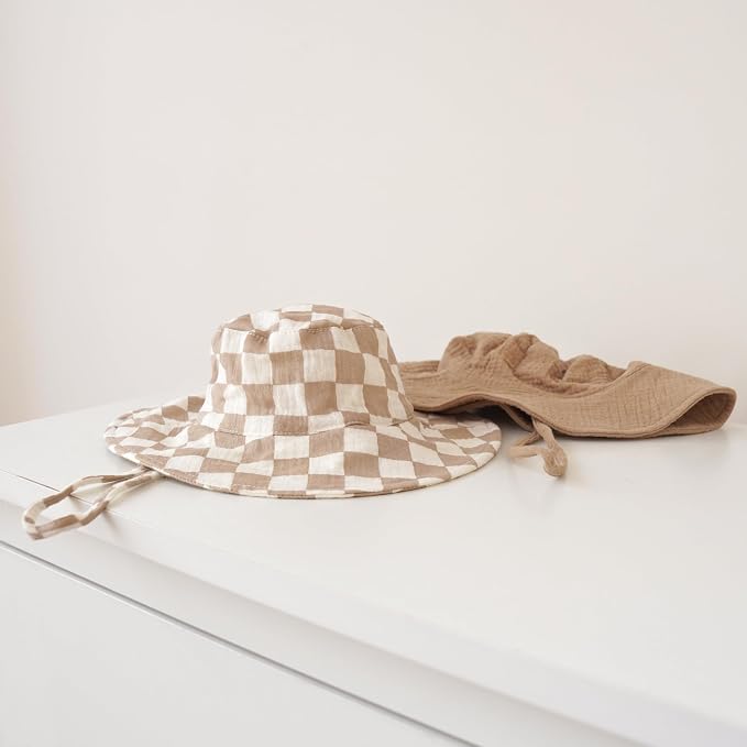 Konssy 2-Pack Muslin Baby Girl Sun Hats - Image 6