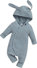 Newborn Baby Boy Girl Romper Easter Outfits Bunny Ear Hoodie Button Onesie by Ursobutegl