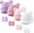 Newborn Baby Hat and Mittens Set, Infant Beanie Caps Newborn Essentials Must by Unknown