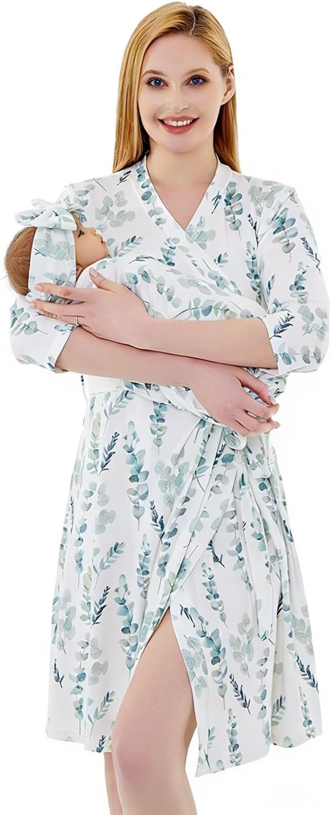 Galabloomer Maternity Robe and Receiving Blanket, Matching Mommy Labor Robe | by Galabloomer