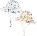 Baby Girl Sun Hat with UPF 50+ Outdoor Adjustable Beach Hat with Wide Brim by DANMY