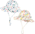 Baby Girl Sun Hat with UPF 50+ Outdoor Adjustable Beach Hat with Wide Brim by DANMY
