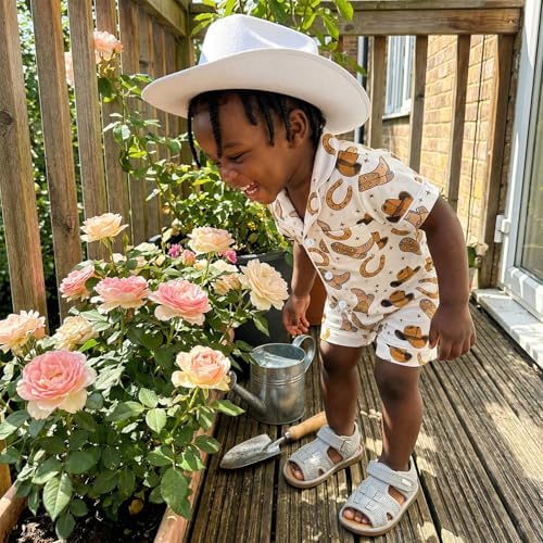 Kuriozud Baby Girl Boy Romper Pajamas Onesie Short Sleeve Button Down Pjs - Image 4