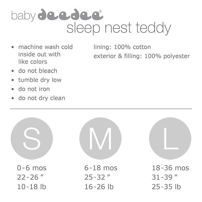 baby deedee Sleep nest Teddy Baby Sleeping Bag Sack for Boys and Girls Infants and Newborns, Soft Blue, Medium (6-18 Month)