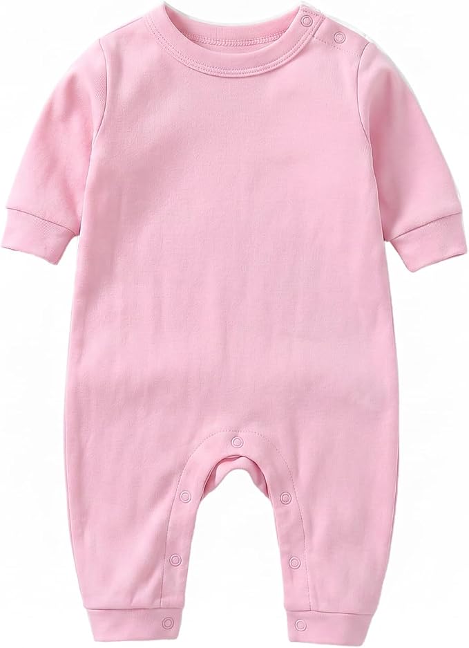 Unisex Baby romper, Long Sleeve 100% Cotton Baby Clothes, Baby Footless Jumpsuit by Jomixa
