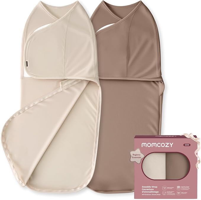 Momcozy Swaddles for Newborns, Quiet Fastener Swaddle for Infant 0-3 Months | by Momcozy