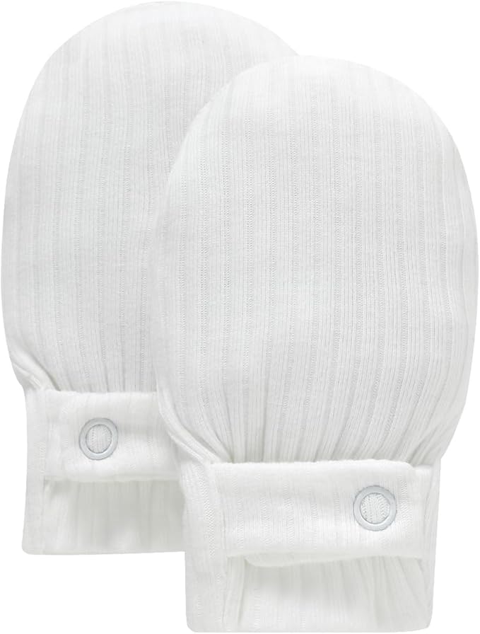 Baby Newborn No Scratch Mittens Stay On Cotton Gloves 0-12 Months | Organic by KARUNEL