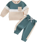 Toddler Baby Boy Fall Outfits Long Sleeve Crew Neck Pullover Sweatshirt + Jogger Pants Set Infant Winter Clothes
