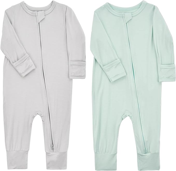 Aablexema Unisex Rayon of Bamboo Baby Footless Pajamas Romper by Aablexema