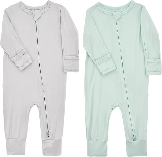 Aablexema Unisex Rayon of Bamboo Baby Footless Pajamas Romper by Aablexema