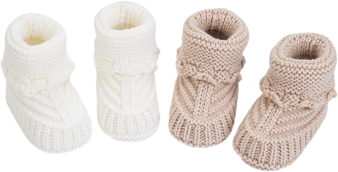 Baby Booties Newborns First Walkers Soft Knit Elegant Knit Baby Booties - Image 9