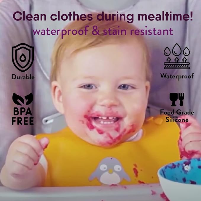 NatureBond Silicone Baby Bibs Easily Wipe Clean - Image 5