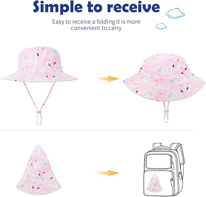 Komorebi Toddler Sun Hat UPF 50+ Kids Beach Bucket Hats Boys Girls 0-8Y | Cute - Image 6