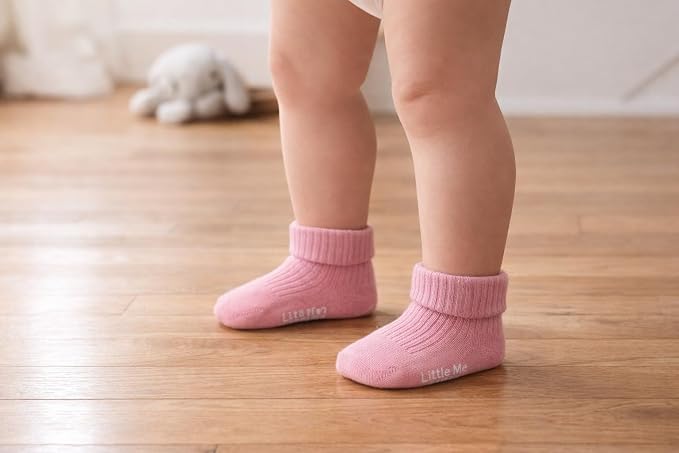 Little Me Baby Socks 16 Pairs | 61% Organic Cotton | Sizes 0-12M & 12-24M | - Image 3