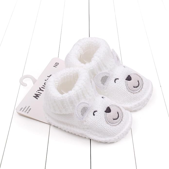 Infant Baby Boys Girls Knitted Booties Soft Cute First Walking Socks Shoes | - Image 3