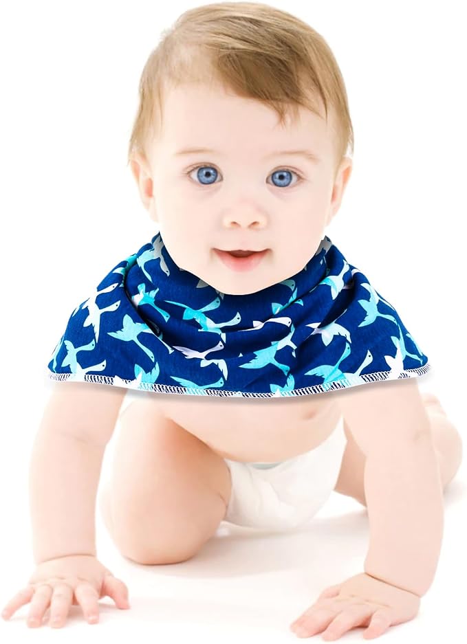 Baby Burp Cloths & Baby Bibs 2-in-1 Design Large Size 3 Layers Thicken Cotton - Image 6