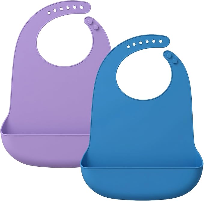 Silicone Adult Bib, Adjustable and Washable Bib by Tiwerlfe