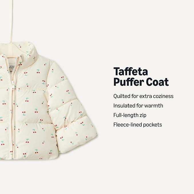 Amazon Essentials x Sofia Grainge Toddler and Baby Girls' Taffeta Puffer Jacket - Image 2