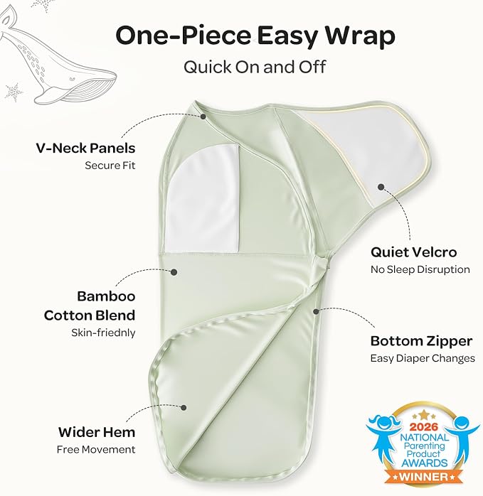 Momcozy Swaddles for Newborns, Quiet Fastener Swaddle for Infant 0-3 Months | - Image 2