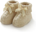 Baby Booties Newborn 100% Cotton Cozy Knit First Shoes | Soft Cute Shower Gift by DovFanny