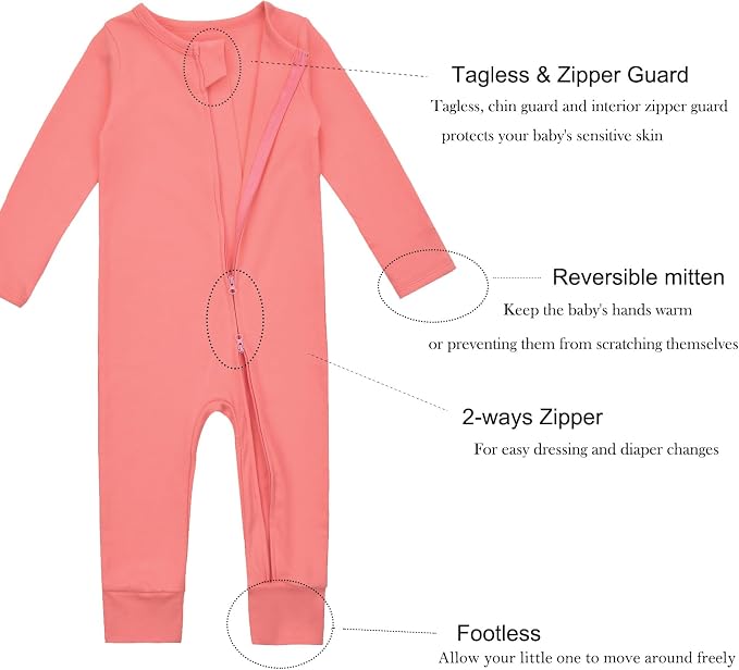 Aablexema Baby Cotton Footless Pajamas - Image 3