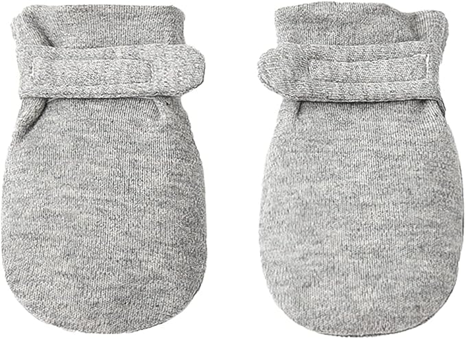 Newborn Baby No Scratch Mittens Stay On, 100% Cotton Breathable, Adjustable by Reyow