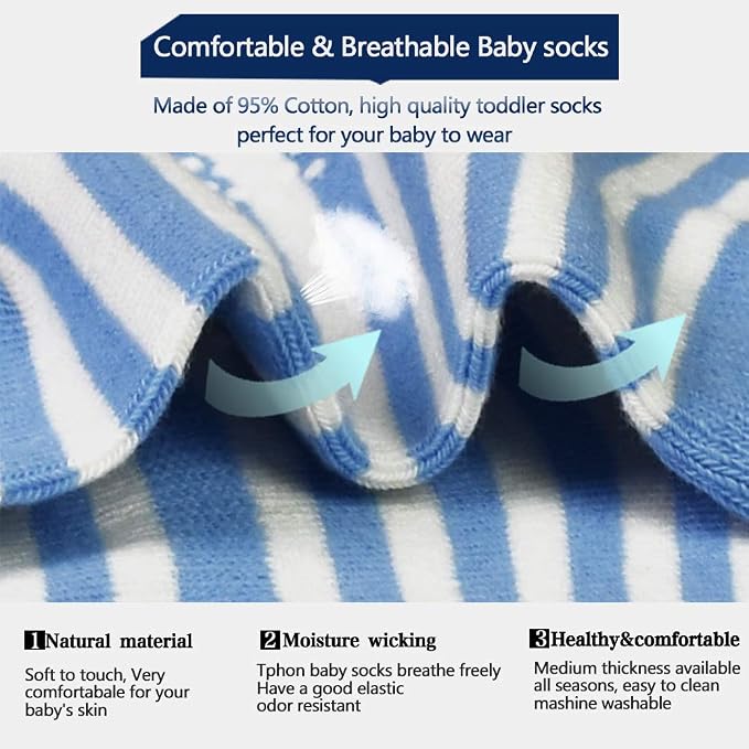 Tphon Non Slip Kids Toddler Socks - Image 7
