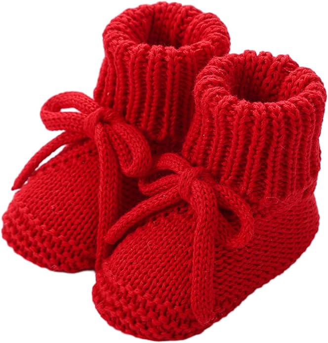 DSORVICD Newborn Baby Boys Girls Knitted Booties Soft Sole Shoes Socks by DSORVICD