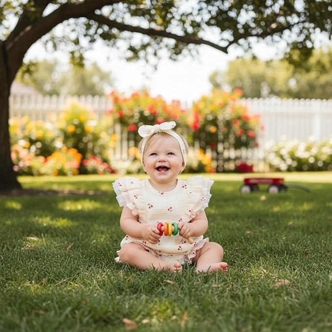 TITKKOP Ruffle Bubble Romper for Baby Girl | One-Piece Shorts Jumpsuit | Summer - Image 2