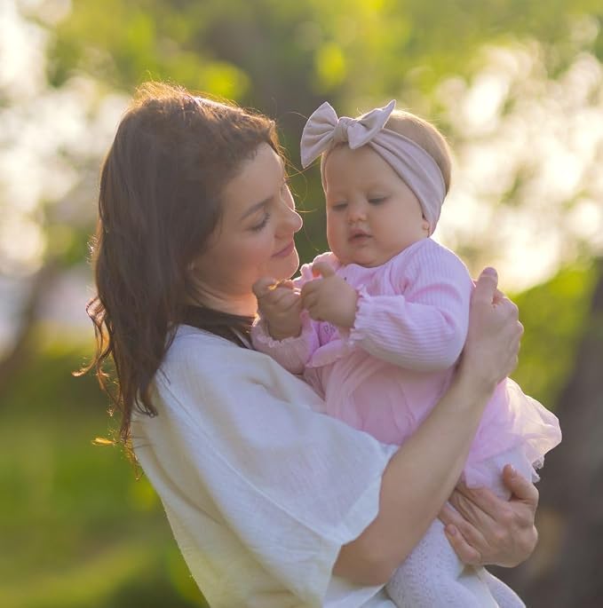Baby Girl Headbands-Infant, Toddler Cotton Handmade Hairbands - Image 6