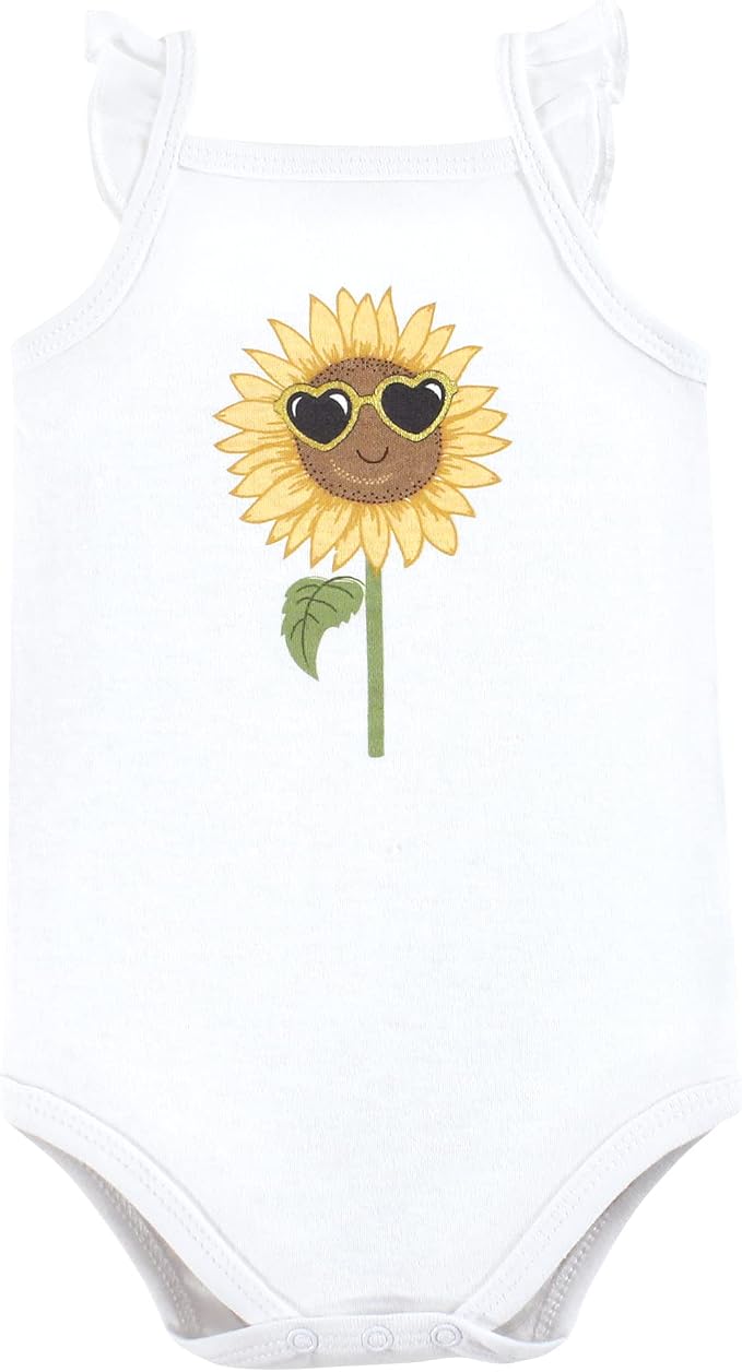 Hudson Baby Unisex Baby Cotton Sleeveless Bodysuits - Image 3