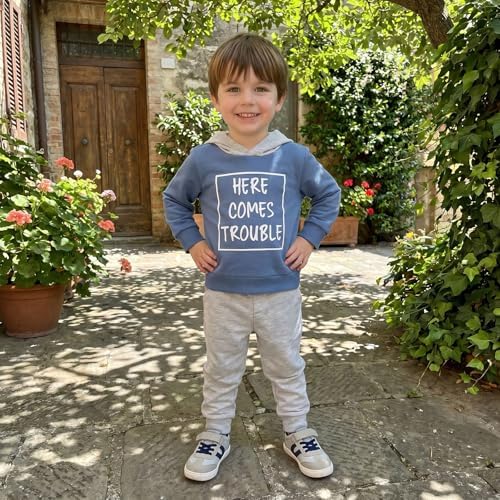 Infant Baby Boy Fall Winter Clothes Outfit Hooded Long Sweatshirt Pant Set - Image 4