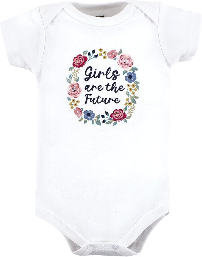 Hudson Baby Baby Girls' Cotton Bodysuits 7-pack - Image 3