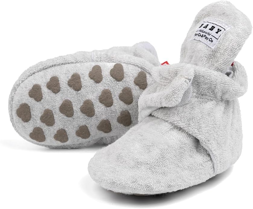 Sawimlgy Newborn Infant Baby Girl Boy Cotton Booties Stay On Sock Slippers Soft by Sawimlgy