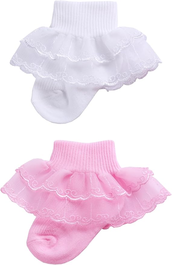 PrinceSasa Little Baby Girl Princess Lace Ruffles Socks Set - Image 2