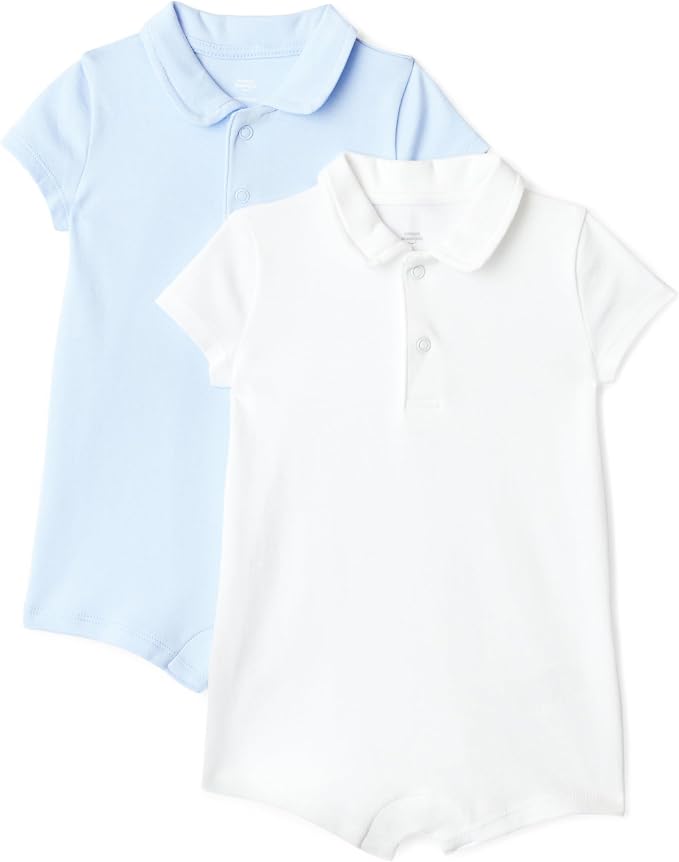 Amazon Essentials x Sofia Grainge Baby Boys' Short Sleeve Cotton Romper by AmazonEssentials