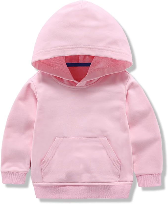 Toddler Boys Girls Sweatshirt Cotton Solid Fall Pullover Hoodie | Long Sleeve by YAGATA
