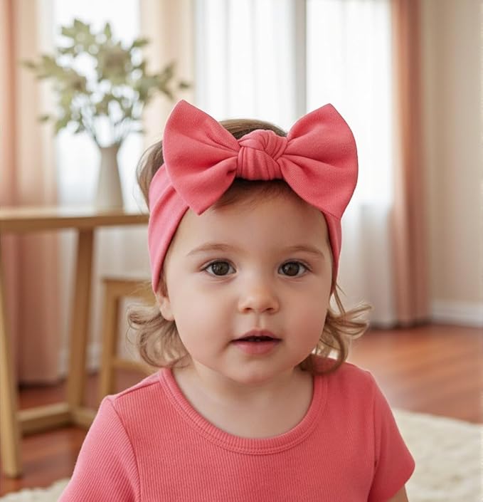 Baby Girl Headbands-Infant, Toddler Cotton Handmade Hairbands - Image 2