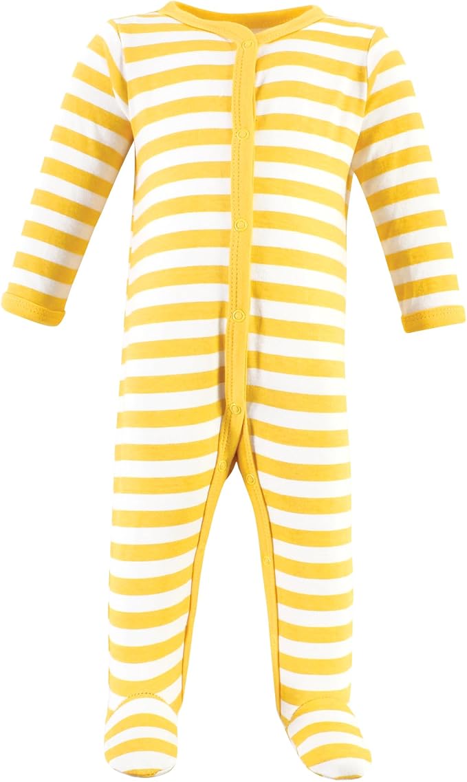 Hudson Baby Unisex Cotton Sleep and Play, Bodysuit and Bandana Bib Set - Image 4