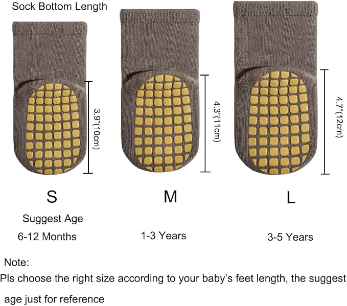Exegawe Toddler Non Slip Socks, Cute Baby Socks - Image 4