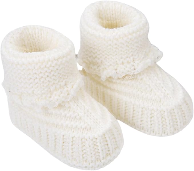 Baby Booties Newborns First Walkers Soft Knit Elegant Knit Baby Booties by Unknown