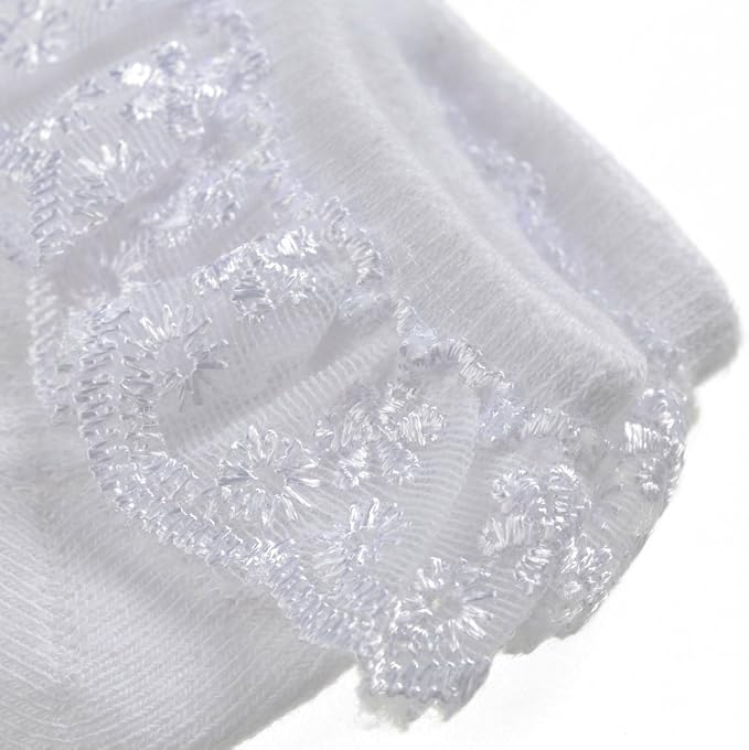 EPEIUS Baby Girl Ruffle Socks, Eyelet Frilly Lace Socks - Image 5