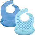 Kaya Silicone Baby Bib Pack of 2, BPA-Free Waterproof Food Catcher, Adjustable by Kaya