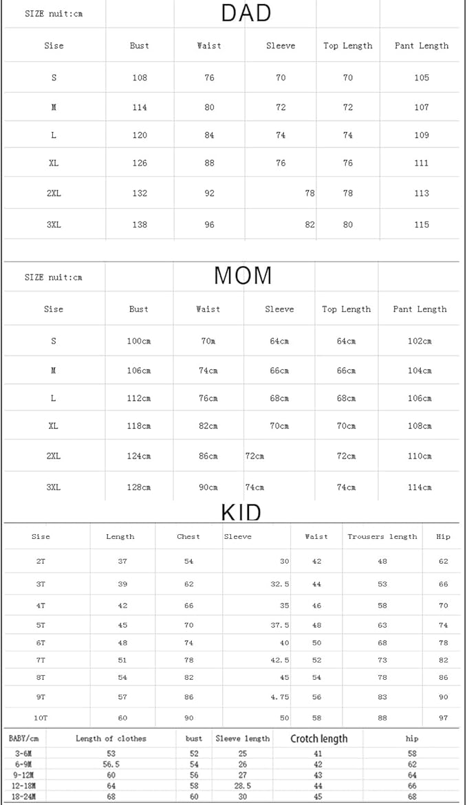 Awoscut Family Christmas Pajamas Matching Pajamas for Family, Xmas PJs Sets Holiday Sleepwear