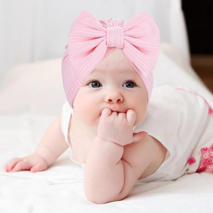 Cinaci 4 Pieces Baby Girls Turban Hats - Image 5